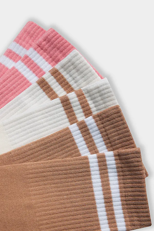 Носки женские (3 пары) MARK FORMELLE, молочный /капучино /сухая роза/ - фото 2