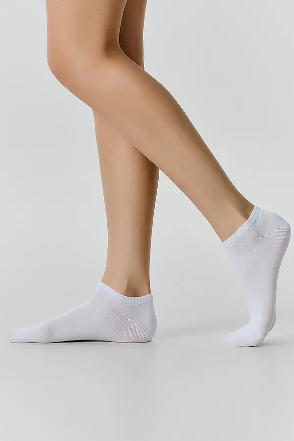 Носки женские (3 пары) MARK FORMELLE, белый /сер.меланж /черный/ - фото 2