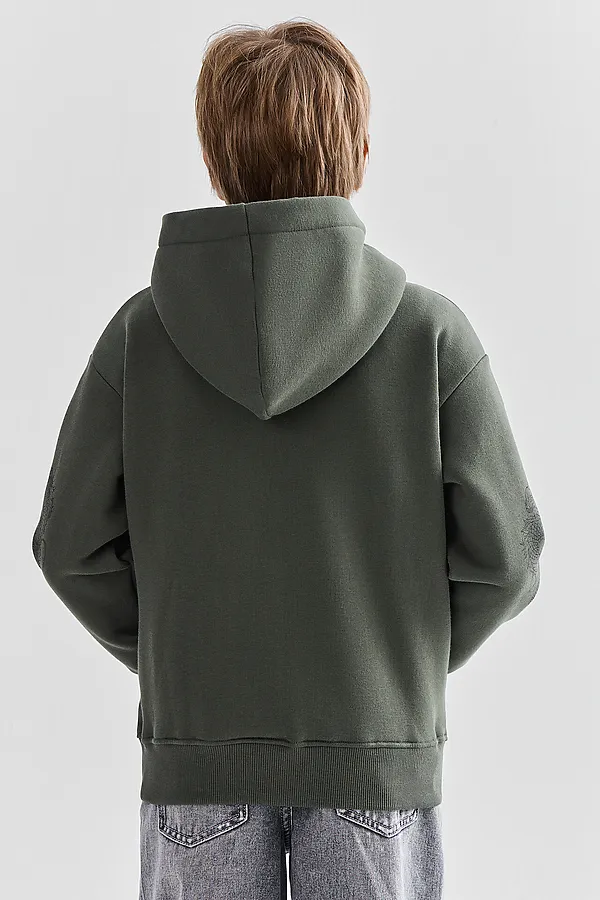 Толстовка для мальчиков MARK FORMELLE, т.хаки +печать1 - фото 2