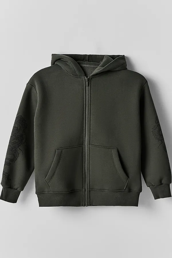 Толстовка для мальчиков MARK FORMELLE, т.хаки +печать1 - фото 2