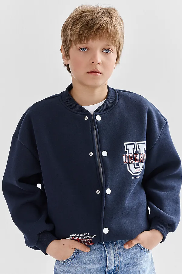 Толстовка для мальчиков MARK FORMELLE, неви +печать2 - фото 2