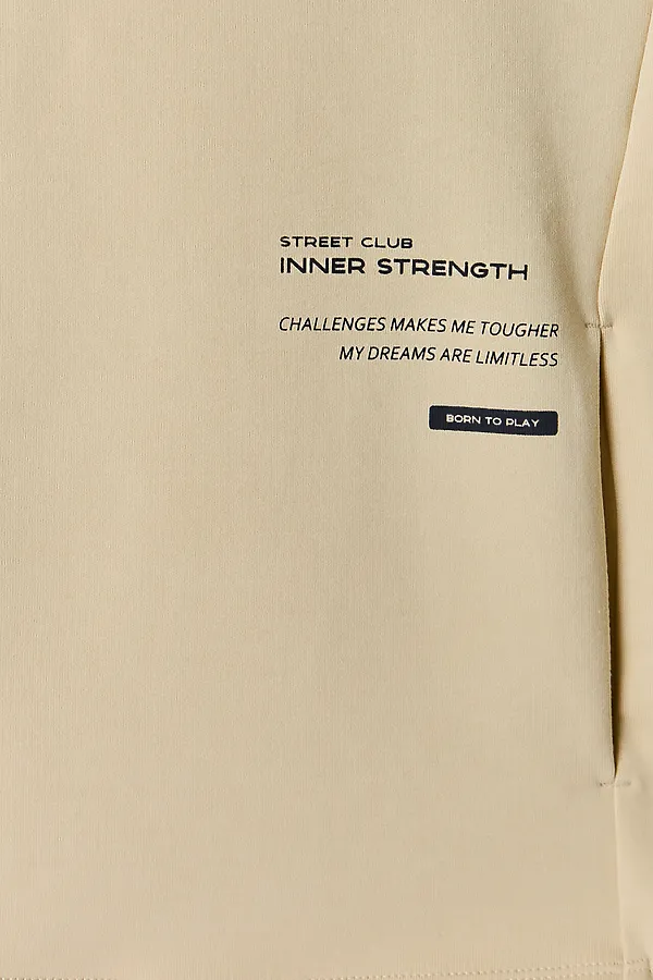 Комплект для мальчиков (худи, шорты) MARK FORMELLE, бежевый кварц +печать - фото 2