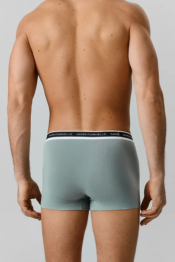 Трусы мужские (3шт) MARK FORMELLE, зеленая пастель +хвойный лес +зеленый бархат - фото 2