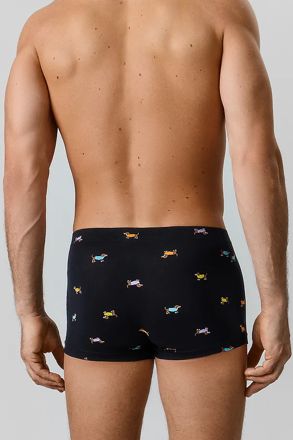 Трусы мужские MARK FORMELLE, таксы на черном - фото 2