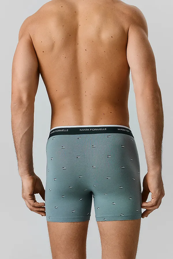 Трусы мужские (2шт) MARK FORMELLE, узор на бризе +зеленый бархат - фото 2