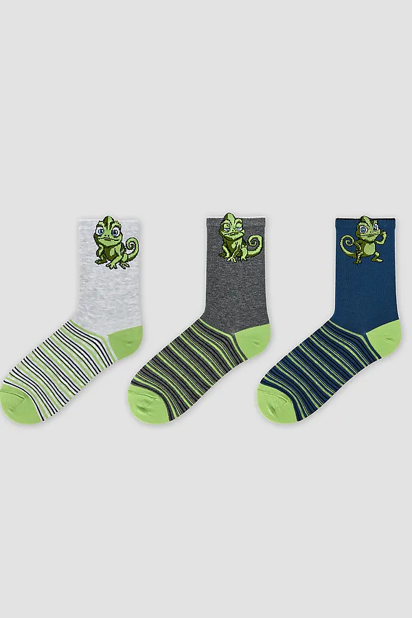 Носки детские (3 пары) MARK FORMELLE, св.сер.мел /т.сер.мел /джинсовый/ - фото 2