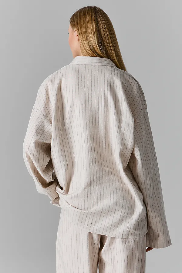 Рубашка женская MARK FORMELLE, полоска на бежевом - фото 2