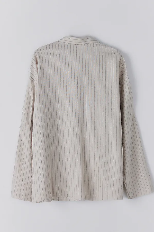 Рубашка женская MARK FORMELLE, полоска на бежевом - фото 2