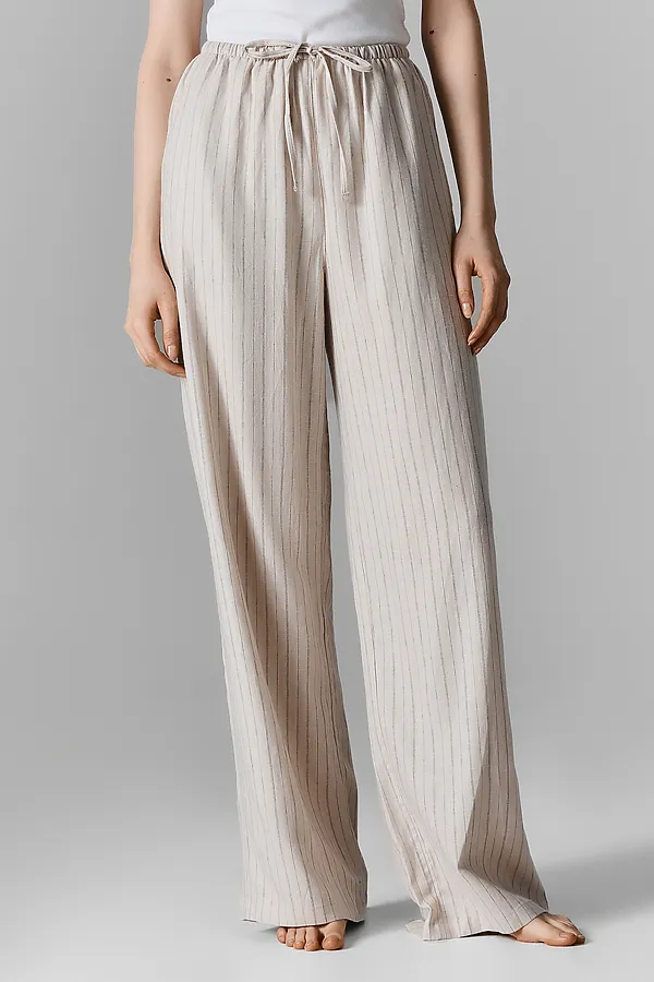 Брюки MARK FORMELLE, полоска на бежевом - фото 2