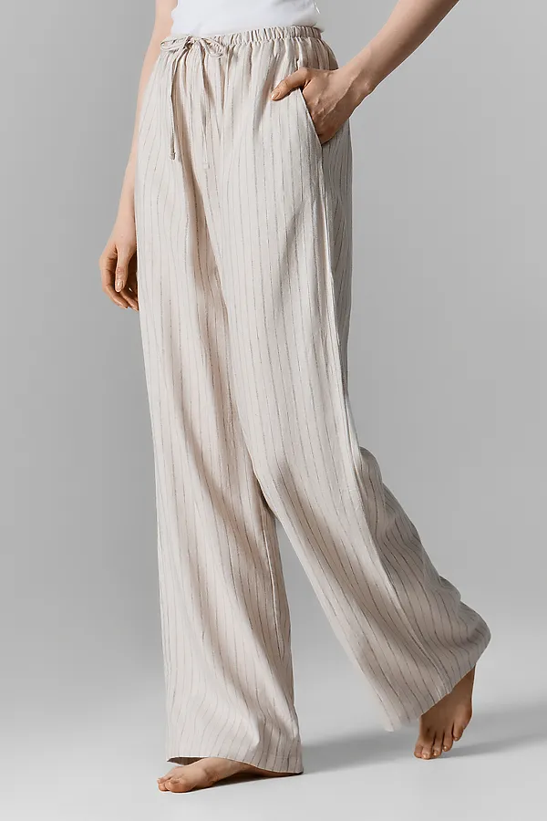 Брюки MARK FORMELLE, полоска на бежевом - фото 2