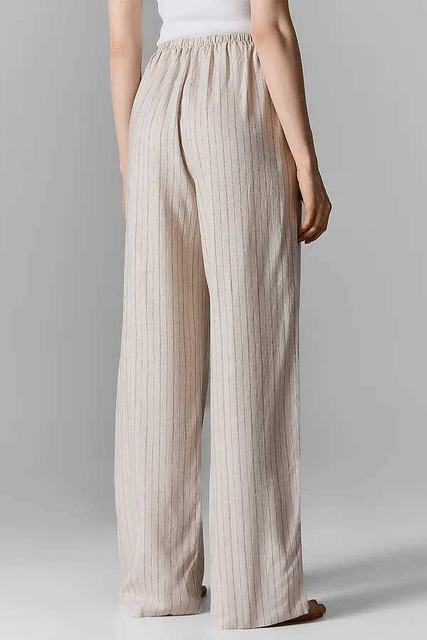 Брюки MARK FORMELLE, полоска на бежевом - фото 2