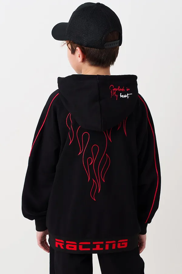 Толстовка трикотажная для мальчиков PLAYTODAY, черный - фото 2