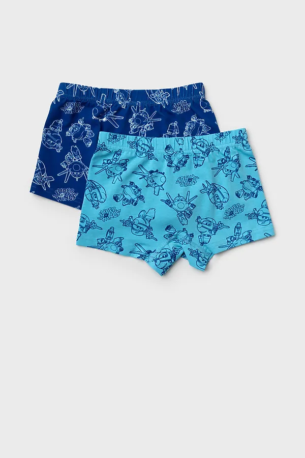 Трусы трикотажные для мальчиков - боксеры, 2 шт в комплекте PLAYTODAY, синий,голубой,тёмно-синий - фото 2