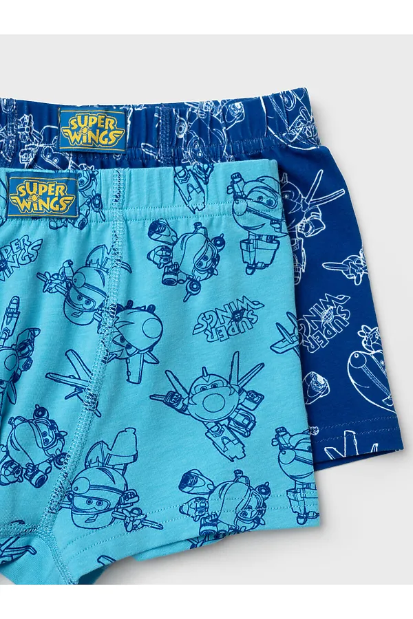 Трусы трикотажные для мальчиков - боксеры, 2 шт в комплекте PLAYTODAY, синий,голубой,тёмно-синий - фото 2