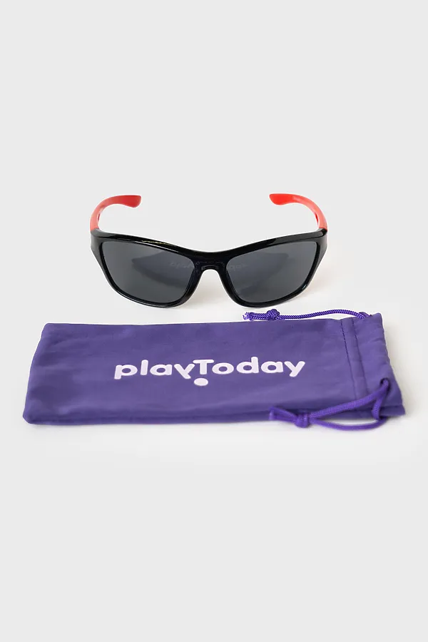 Солнцезащитные очки с поляризацией для детей PLAYTODAY, черный,красный - фото 2