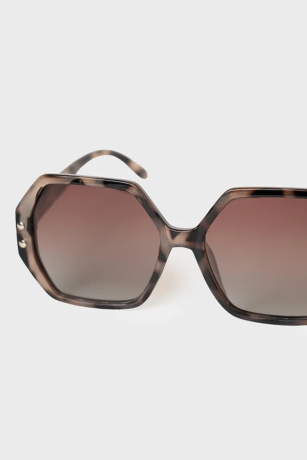 Солнцезащитные очки с поляризацией женские PLAYTODAY, бежевый,черный - фото 2