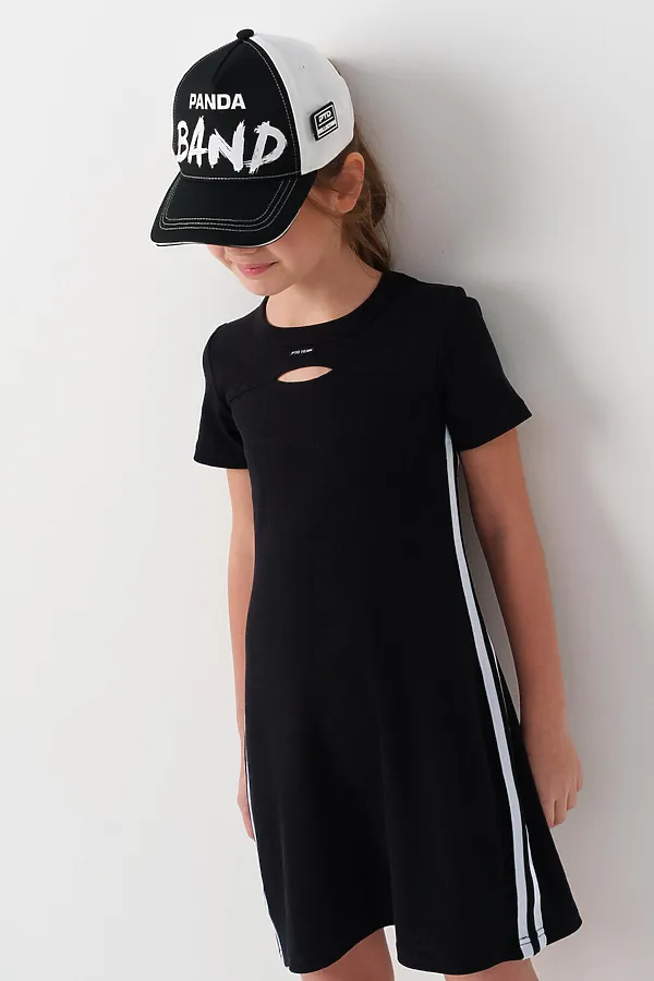 Кепка текстильная для девочек PLAYTODAY, белый,черный - фото 2