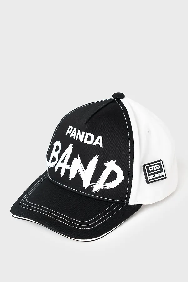 Кепка текстильная для девочек PLAYTODAY, белый,черный - фото 2