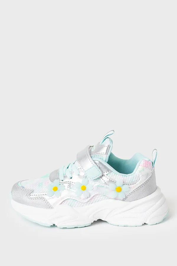 Полуботинки для девочек PLAYTODAY, бирюзовый,серебряный - фото 2