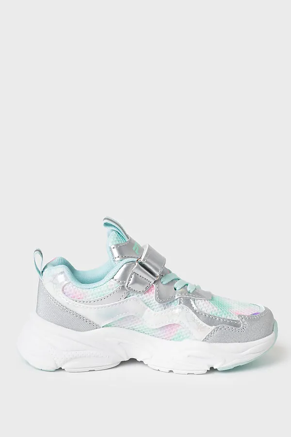 Полуботинки для девочек PLAYTODAY, бирюзовый,серебряный - фото 2