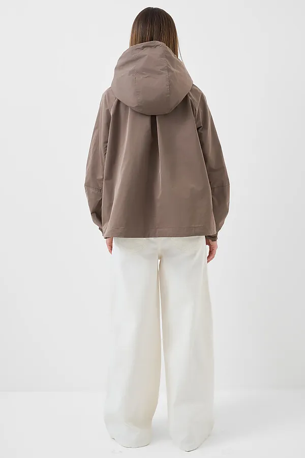 Куртка текстильная с полиуретановым покрытием для женщин (ветровка) PLAYTODAY, коричневый - фото 2