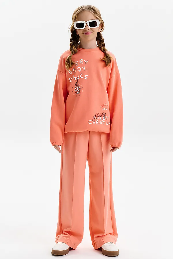 Брюки для девочек PELICAN, персиковый - фото 2