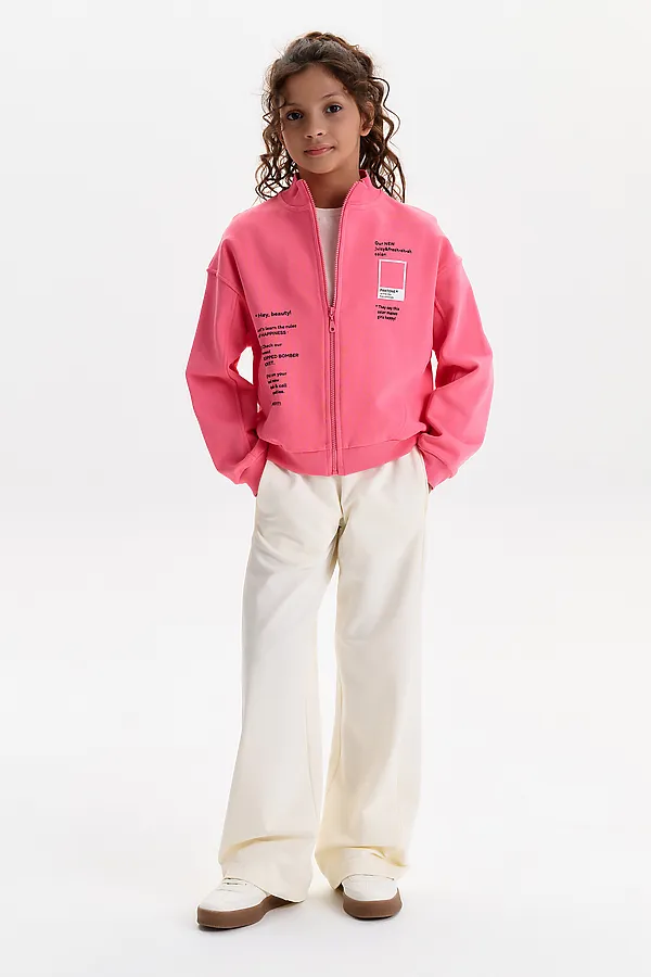 Брюки для девочек PELICAN, молочный - фото 2