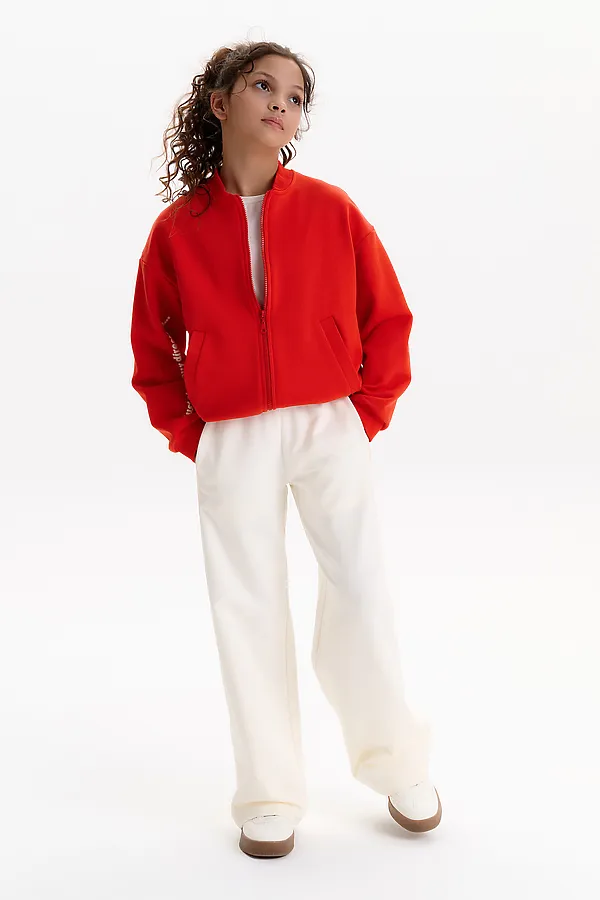 Брюки для девочек PELICAN, молочный - фото 2