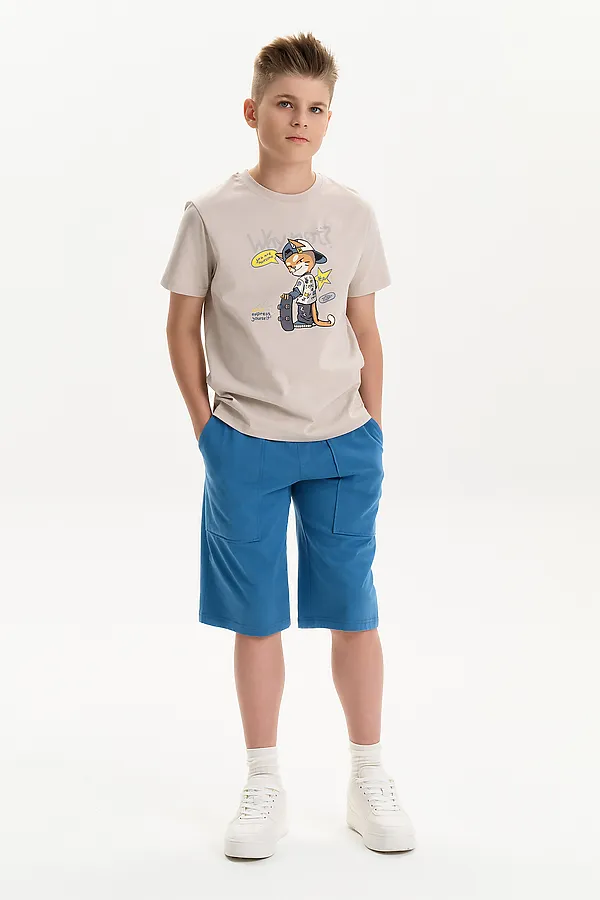 Футболка для мальчиков PELICAN, светло-серый - фото 2