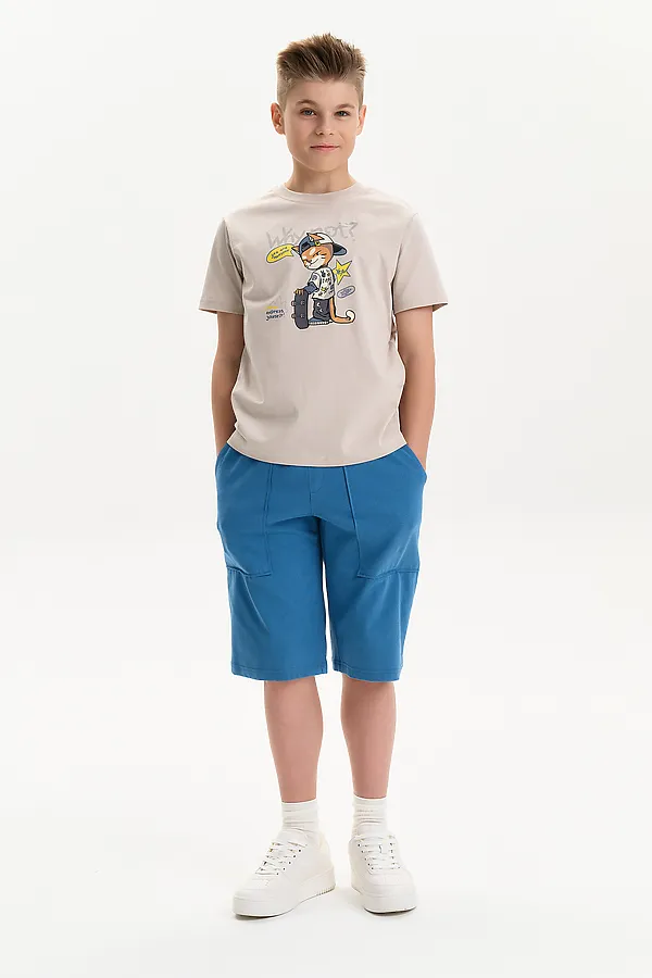 Футболка для мальчиков PELICAN, светло-серый - фото 2