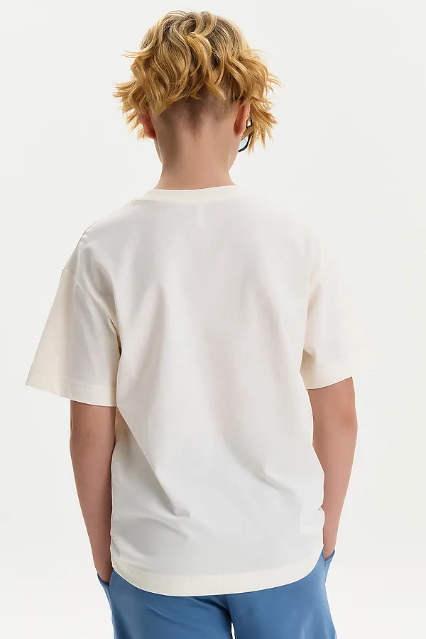 Футболка для мальчиков PELICAN, молочный - фото 2