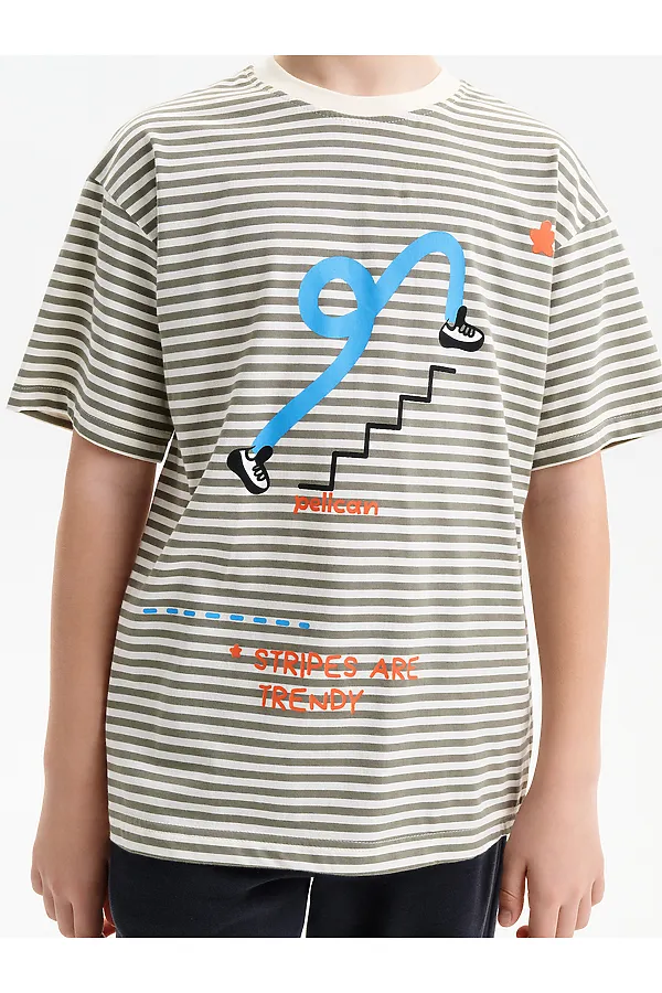 Футболка для мальчиков PELICAN, молочный - фото 2