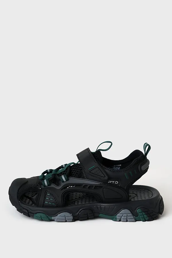 Сандалии для мальчиков PLAYTODAY, черный,зеленый - фото 2