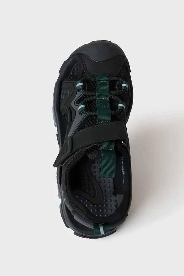 Сандалии для мальчиков PLAYTODAY, черный,зеленый - фото 2