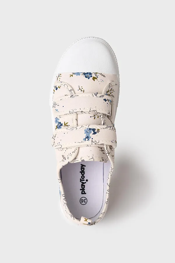 Полуботинки для девочек PLAYTODAY, белый,голубой - фото 2