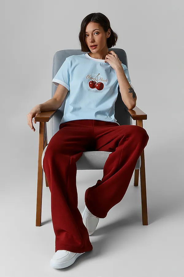 Брюки женские MARK FORMELLE, бордовый - фото 2