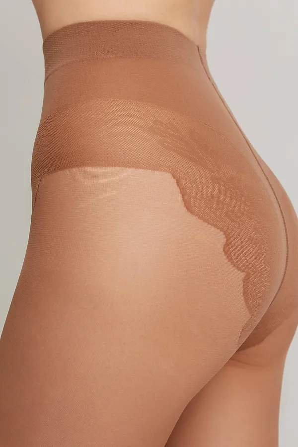 CONTE BIKINI/БИКИНИ 20 Колготки женские с имитацией ажурных трусиков CONTE ELEGANT, bronze - фото 2
