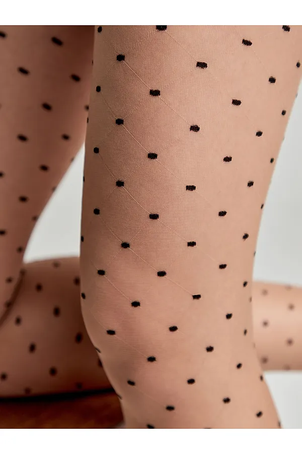 CONTE POIS Колготки женские с рисунком "точки" CONTE ELEGANT, bronze - фото 2