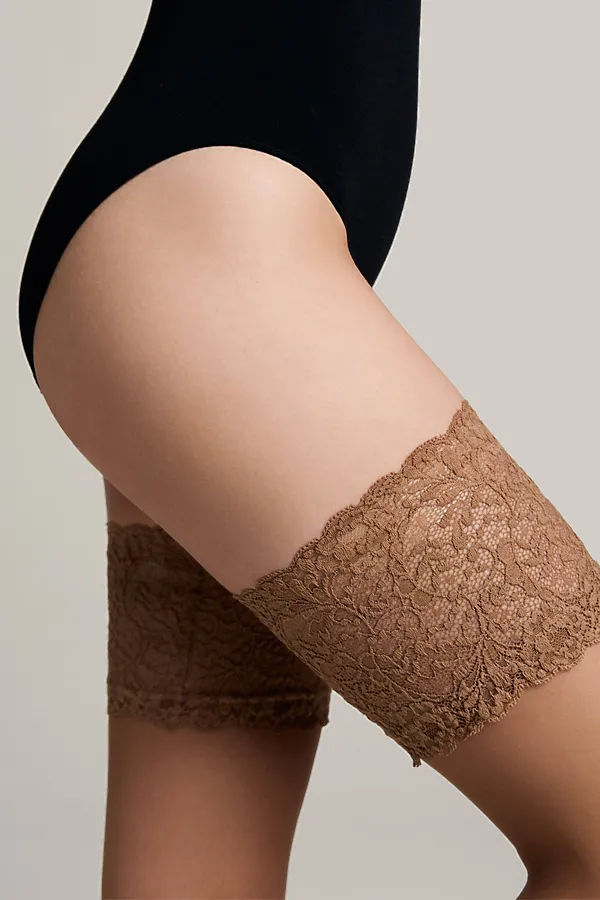CONTE AMOUR Чулки с ажурной резинкой и эффектом шелка CONTE ELEGANT, bronze - фото 2