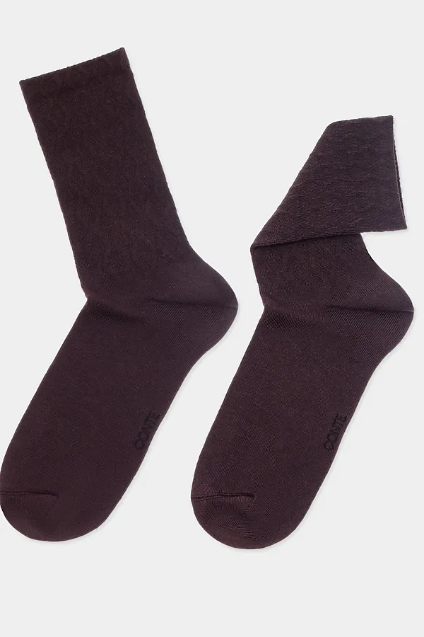 CONTE ACTIVE Носки женские хлопковые (удлиненные) CONTE ELEGANT, chocolate - фото 2
