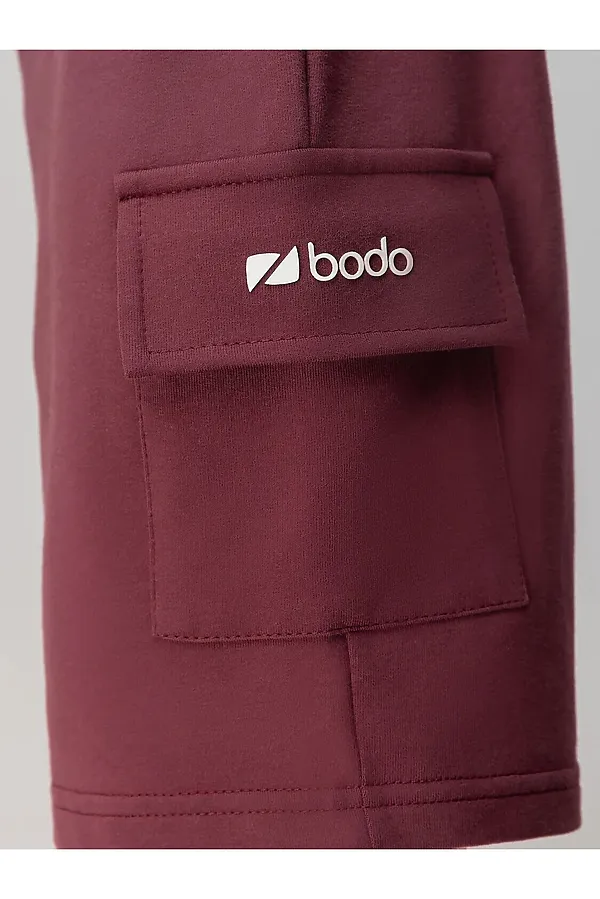 Шорты BODO, бордовый (белый) - фото 2