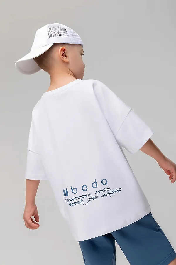 Футболка BODO, белый (деним) - фото 2