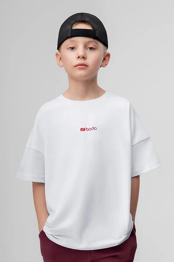 Футболка BODO, белый (бордовый) - фото 2