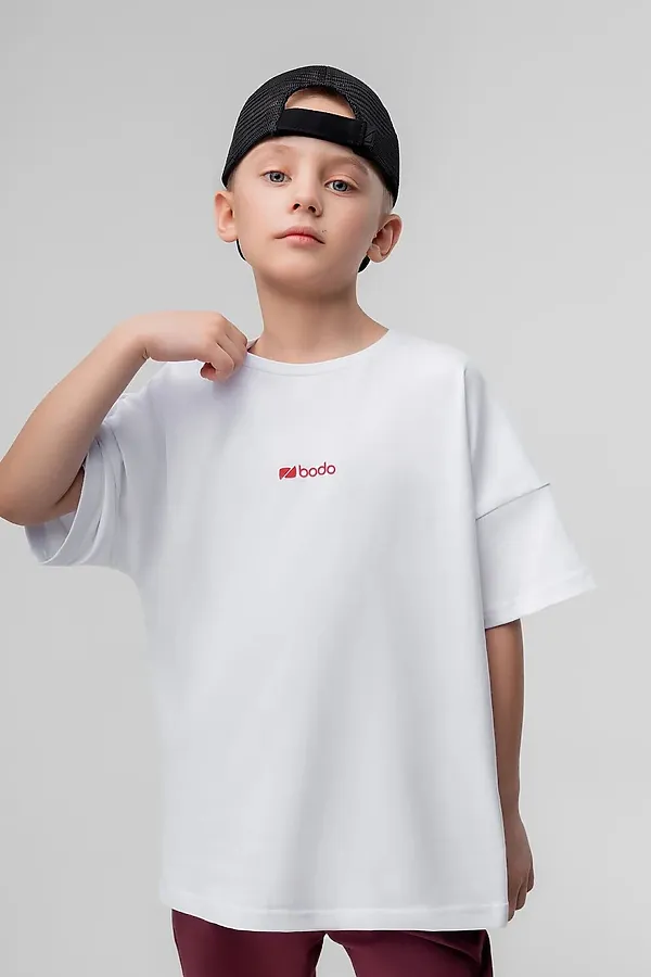 Футболка BODO, белый (бордовый) - фото 2