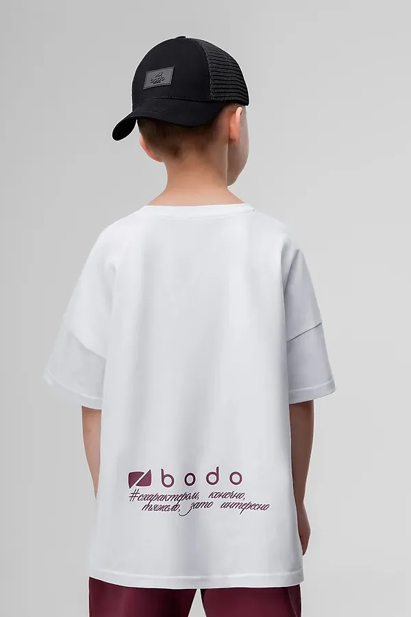 Футболка BODO, белый (бордовый) - фото 2