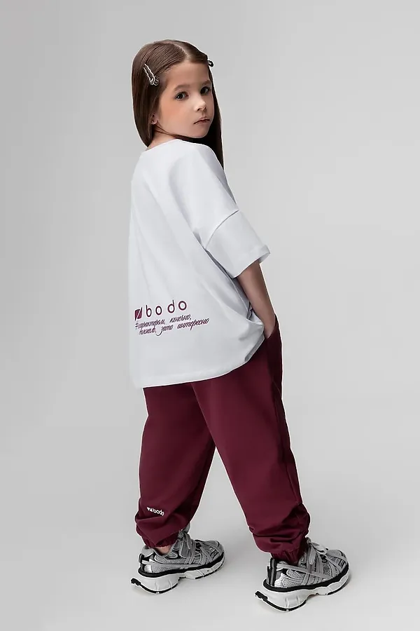 Футболка BODO, белый (бордовый) - фото 2