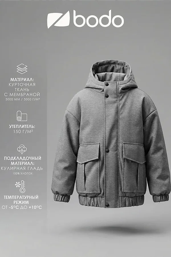 Куртка BODO, голубой джинсовый - фото 2