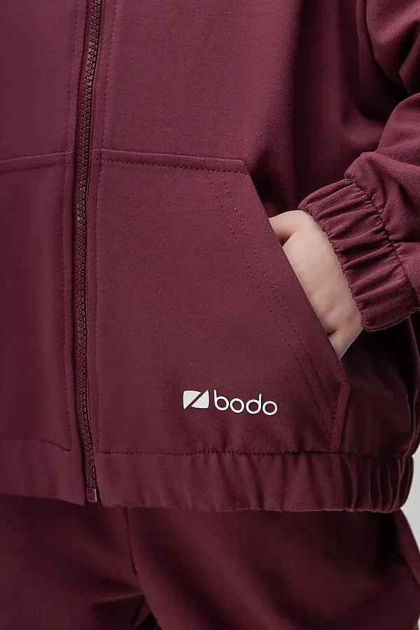 Костюм (Свитшот+Брюки) BODO, бордовый - фото 2