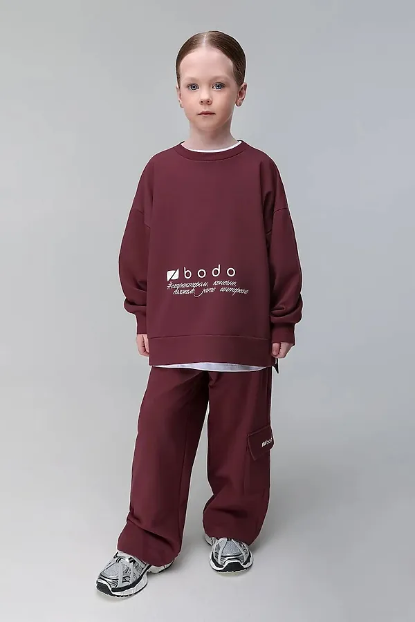 Костюм (Джемпер+Брюки) BODO-S, бордовый - фото 2