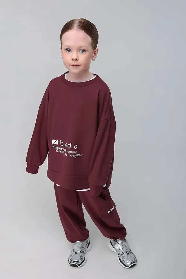 Костюм (Джемпер+Брюки) BODO-S, бордовый - фото 2